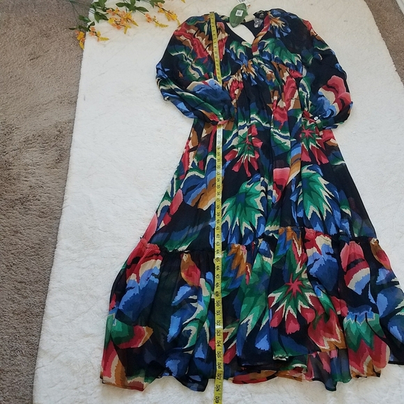 FARM RIO Black Chevron Forest Maxi Dress - Picture 7 of 10